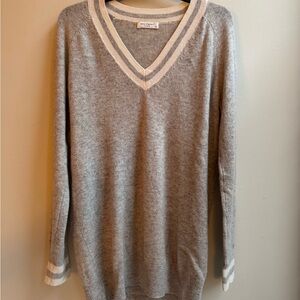 Gray V-Neck Sweater